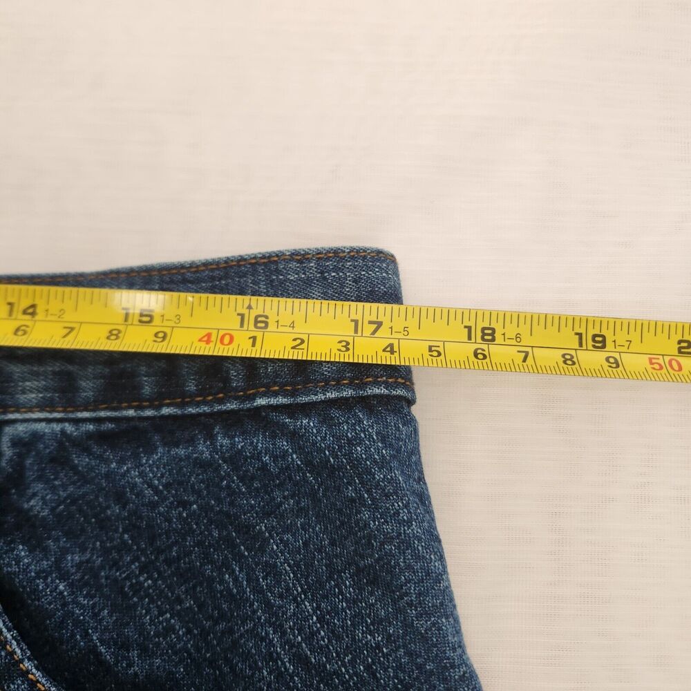 Bill Blass Jean Skirt Women 14 Blue Denim Back Slit Maxi Retro Grunge Casual Y2K - Picture 11 of 15